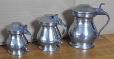 Antique Scottish Pewter Set of