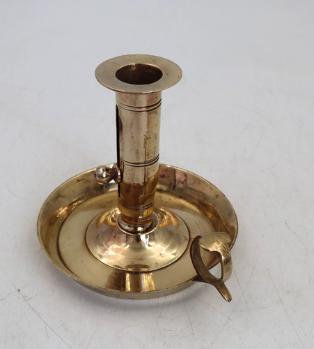 Vintage brass chamberstick - vintage,