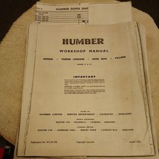 Humber Workshop Manual Pullman