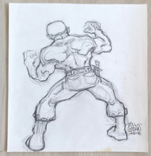 Vtg Sci Fi Concept Sketch