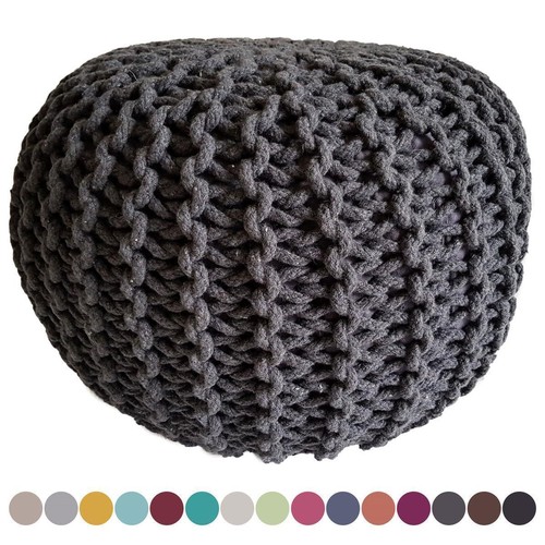 Knitted stool pouffe seat