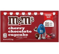 Cherry chocolate cupcake - m&m's,