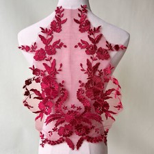 Embrodery Floral Lace Applique Bridal Lace Flower Patch Clothing Accessories