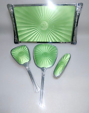 VINTAGE 4 PIECE REGENTS OF LONDON DRESSING TABLE SET  -TRAY BRUSHES & MIRROR