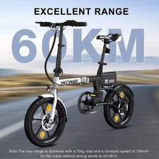 KOOLUX X1 E-City Bike 16" Adults Folding Electric bike 60KM Commuter E-Bike