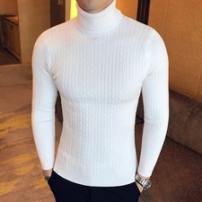 Mens Turtleneck Sweater Knit