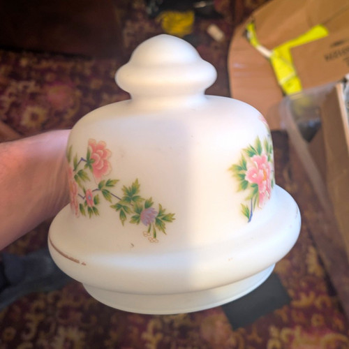 White glass bell - glass,