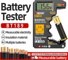 Universal Battery Tester with LCD Digital Display for 9V AA AAA Button Cell Tool