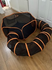 Odoland Large Pet Tunnel Cat, Foldable Small Animal Playpen Outdoor  Enclosure