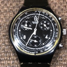 SWATCH CHRONOGRAPH QUARTZ WATCH 1994 VINTAGE BEAUTIFUL RACING STYLE MEN'S Works