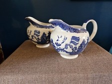 Two Vintage Ceramic Willow