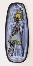 Rare 1960's  Sgraffito "Girl