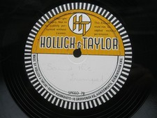 RARE HOLLICH & TAYLOR LABEL 78 SOUND THE TRUMPET / THE WATTLE TREE SHELLAC DISC