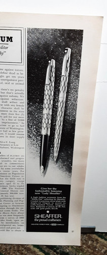 1972 sheaffer pen - 1972, ad