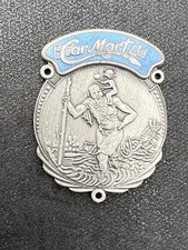 Car Mart Blue St Christopher Automobile Motor Car Enamel Dashboard Badge Emblem