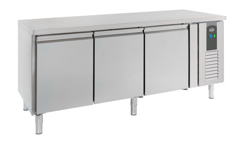 Pizza dough tray under counter - pizza,