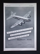 Original 1953 Advert Handley Page RNZAF Hastings Transport Aircraft