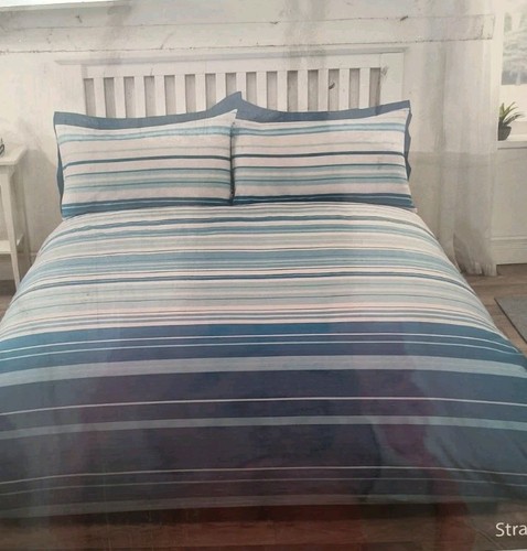 King duvet set stratford blue - king,