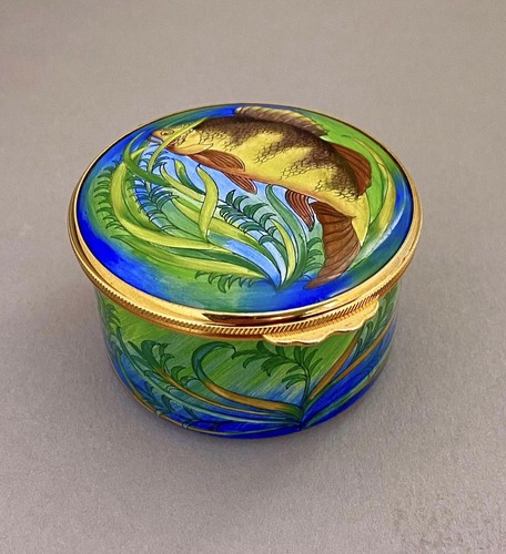 Boxed moorcroft enamels perch - moorcroft,