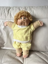 Vintage Cabbage Patch Kids Doll Girl Poodle HM2 with Freckles & Tracksuit Outfit