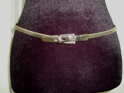 Silver belt stretch thin - silver,