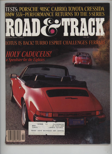 Road track feb 1983 - road, &