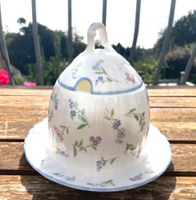 Gorgeous Royal Worcester 'Forget-me-Not'  Mint Sauce / Honey , Jam Pot & Lid NEW