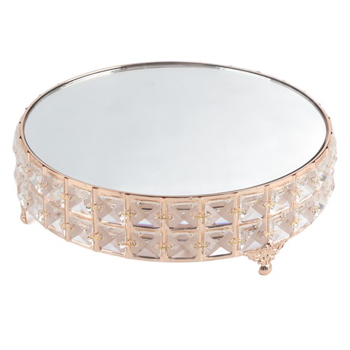 Crystal mirror cake stand - cake,