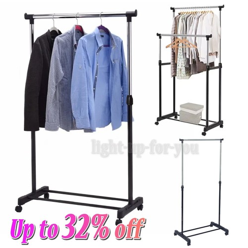 Double clothes rail storage - clothes,