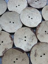 Ex Large 51mm Coconut Brown Buttons Cardigan Coat Aran Jumper Crafts Vintage