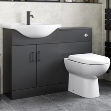 Alpine Black Toilet & Basin
