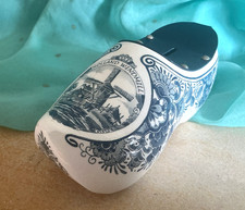 Vintage Dutch Wooden Shoe/ Clog Wall hanging money box - From Holland