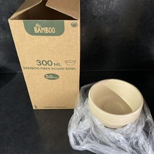 50 ..300ML  Bamboo Fibre Round Dessert/Soup/Jelly Party  Bowls NEW