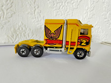 HOT WHEELS BLACK WHEEL  THUNDER ROLLER TRUCK YELLOW 1982