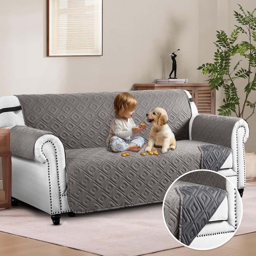 Quilted sofa cover reversible - sofa,