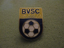 RARE OLD BVSC SAN JOSE FOOTBALL CLUB CALIFORNIA SOCCER ENAMEL PRESS PIN BADGE