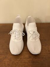 Azarey Ladies Brilliant White Memory Foam Lace Up Trainers Sneakers Size 5