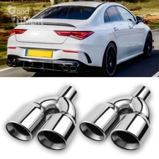 2x Dual Exhaust Pipe Tips 2.5"