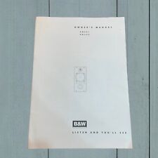 B&W DM601/602 Operating