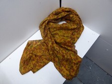 Ladies Unbranded yellow pretty patterned silk scarf