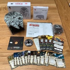 X-Wing Miniatures Millennium Falcon YT 1300 Model, pilot Cards And Dials, 1st ed