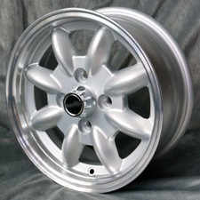 Maxilite Minilite 13x5.5" 4x101.6 PCD ET+25 Silver/D-Cut Alloy Wheel