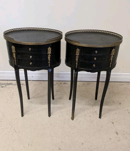 Antique painted french - french, bedside