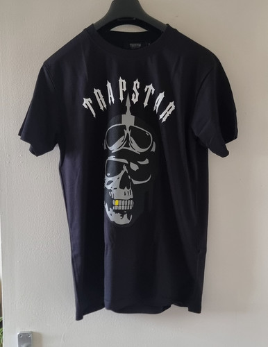 Trapstar shirt black skull - trapstar,