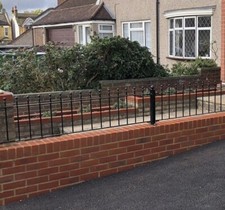 24" MADE TO MEASURE SOLID WROUGHT IRON METAL FENCING/RAILING PANEL.