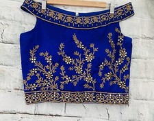 Readymade lehenga choli crop top Saree blouse indian wedding party Stonework 38