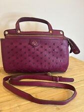 NICA Jenifer Raspberry Large Cross Body Bag With Top Handle Laser Cut Detail HB2