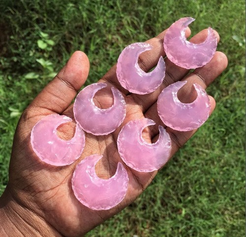 Bulk rose quartz moon crystal - bulk,