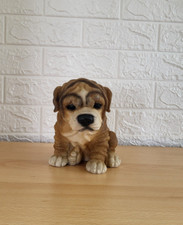 Vintage Realistic Resin Shar-Pei Dog Figurine