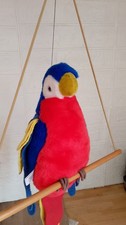 Vintage Merrythought Parrot Macaw Swing Perch Toy Made in England